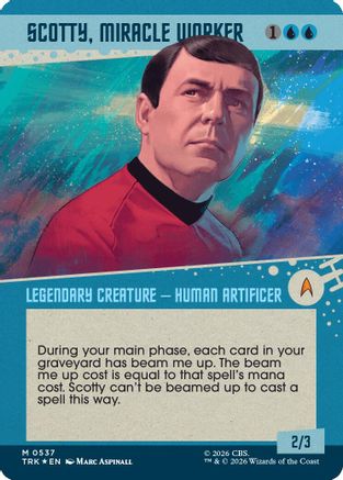 Scotty, Miracle Worker (Showcase) (Surge Foil) (TRK-537) [Star Trek] Foil - PokeBox USA