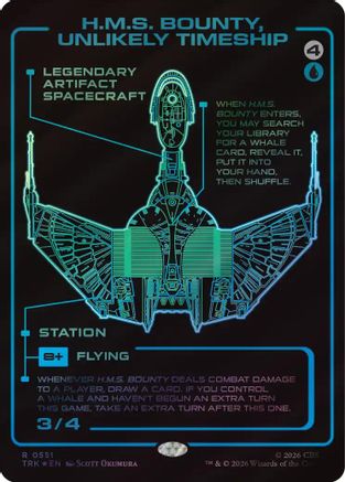 H.M.S. Bounty, Unlikely Timeship (Showcase) (Surge Foil) (TRK-551) [Star Trek] Foil - PokeBox USA