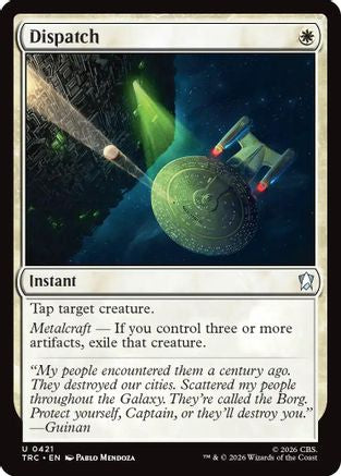 Dispatch (Surge Foil) (TRC-421) [Commander: Star Trek] Foil - PokeBox USA