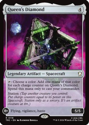 Queen's Diamond (Surge Foil) (TRC-118) [Commander: Star Trek] Foil - PokeBox USA