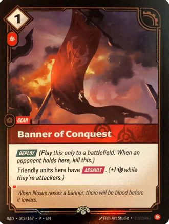 Banner of Conquest (002/167) - Riftbound Organized Play Promotional Cards Foil - PokeBox USA