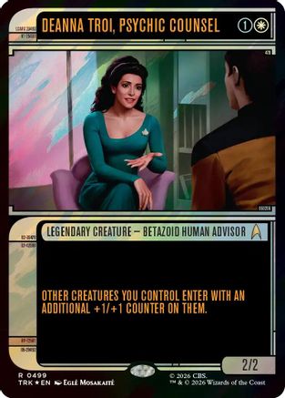 Deanna Troi, Psychic Counsel (Showcase) (Surge Foil) (TRK-499) [Star Trek] Foil - PokeBox USA