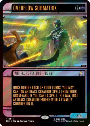 Overflow Submatrix (Showcase) (Surge Foil) (TRK-511) [Star Trek] Foil - PokeBox USA