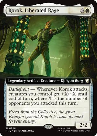 Korok, Liberated Rage (Extended Art) (TRC-228) [Commander: Star Trek] - PokeBox USA