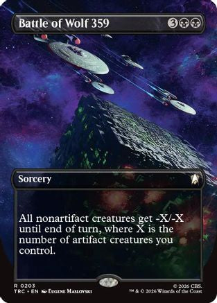 Battle of Wolf 359 (Borderless) (TRC-203) [Commander: Star Trek] - PokeBox USA