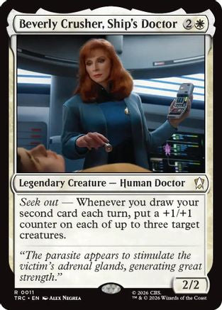 Beverly Crusher, Ship's Doctor (Surge Foil) (TRC-011) [Commander: Star Trek] Foil - PokeBox USA