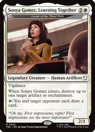 Sonya Gomez, Learning Together - Loran of the Third Path (Surge Foil) (TRC-424) [Commander: Star Trek] Foil - PokeBox USA
