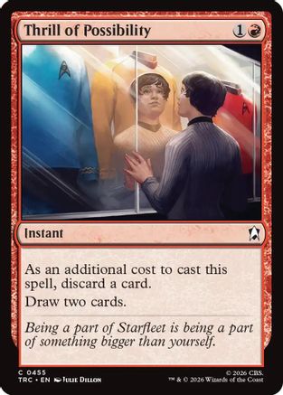 Thrill of Possibility (Surge Foil) (TRC-455) [Commander: Star Trek] Foil - PokeBox USA