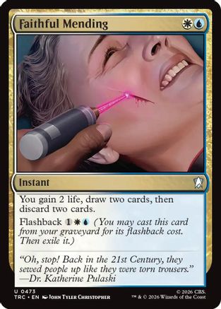 Faithful Mending (Surge Foil) (TRC-473) [Commander: Star Trek] Foil - PokeBox USA