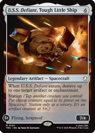 U.S.S. Defiant, Tough Little Ship (Surge Foil) (TRC-125) [Commander: Star Trek] Foil - PokeBox USA