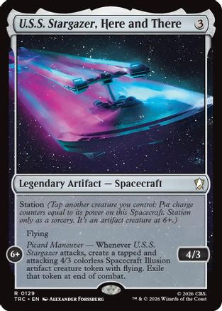 U.S.S. Stargazer, Here and There (Surge Foil) (TRC-129) [Commander: Star Trek] Foil - PokeBox USA