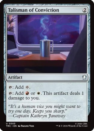 Talisman of Conviction (Surge Foil) (TRC-503) [Commander: Star Trek] Foil - PokeBox USA