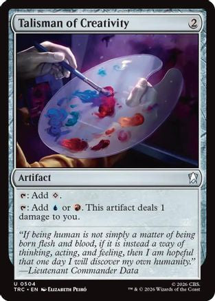 Talisman of Creativity (Surge Foil) (TRC-504) [Commander: Star Trek] Foil - PokeBox USA