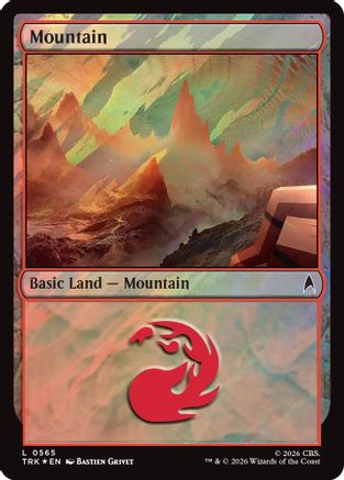 Mountain (TRC-565) (Surge Foil) [Commander: Star Trek] Foil - PokeBox USA