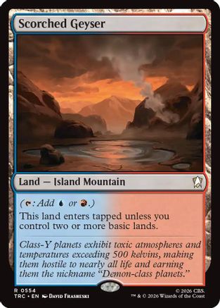 Scorched Geyser (Surge Foil) (TRC-554) [Commander: Star Trek] Foil - PokeBox USA