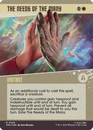 The Needs of the Many (Showcase) (Surge Foil) (TRK-529) [Star Trek] Foil - PokeBox USA