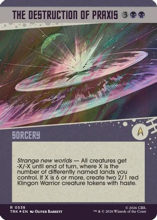 The Destruction of Praxis (Showcase) (Surge Foil) (TRK-538) [Star Trek] Foil - PokeBox USA