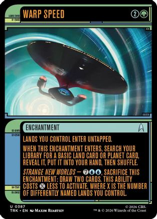Warp Speed (Showcase) (TRK-387) [Star Trek] Foil - PokeBox USA