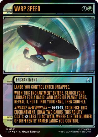 Warp Speed (Showcase) (Surge Foil) (TRK-521) [Star Trek] Foil - PokeBox USA