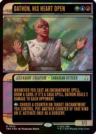 Dathon, His Heart Open (Showcase) (Surge Foil) (TRK-522) [Star Trek] Foil - PokeBox USA