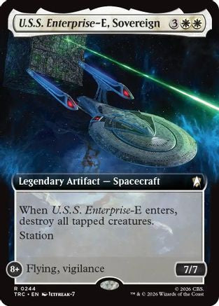 U.S.S. Enterprise-E, Sovereign (Extended Art) (TRC-244) [Commander: Star Trek] - PokeBox USA