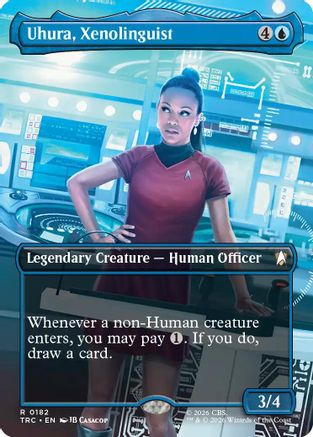 Uhura, Xenolinguist (Borderless) (TRC-182) [Commander: Star Trek] - PokeBox USA