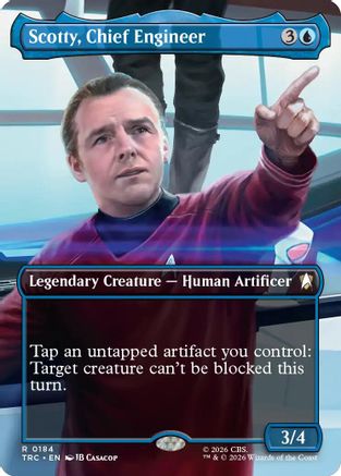 Scotty, Chief Engineer (Borderless) (TRC-184) [Commander: Star Trek] Foil - PokeBox USA