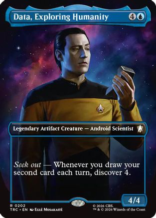 Data, Exploring Humanity (Borderless) (TRC-202) [Commander: Star Trek] - PokeBox USA