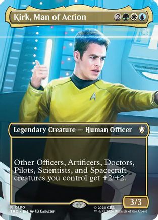Kirk, Man of Action (Borderless) (TRC-180) [Commander: Star Trek] - PokeBox USA