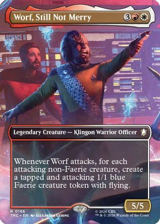 Worf, Still Not Merry (Borderless) (TRC-186) [Commander: Star Trek] Foil - PokeBox USA