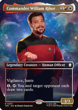 Commander William Riker (Borderless) (TRC-207) [Commander: Star Trek] - PokeBox USA