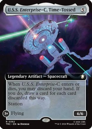 U.S.S. Enterprise-C, Time-Tossed (Extended Art) (TRC-362) [Commander: Star Trek] - PokeBox USA