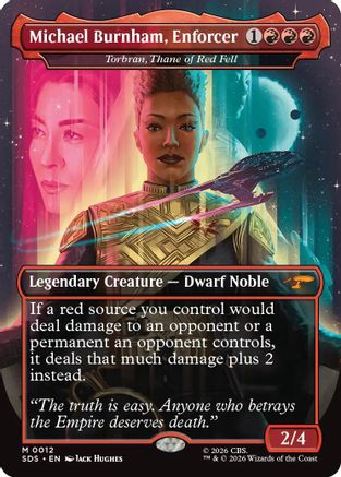 Michael Burnham, Enforcer - Torbran, Thane of Red Fell (Borderless) (SDS-012) [Star Trek: Stardates] - PokeBox USA