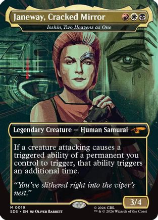 Janeway, Cracked Mirror - Isshin, Two Heavens as One (Borderless) (SDS-019) [Star Trek: Stardates] Foil - PokeBox USA