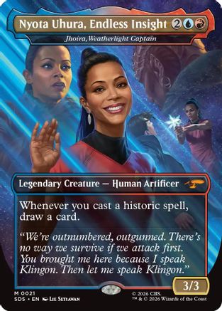 Nyota Uhura, Endless Insight - Jhoira, Weatherlight Captain (Borderless) (SDS-021) [Star Trek: Stardates] - PokeBox USA