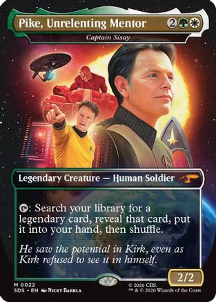 Pike, Unrelenting Mentor - Captain Sisay (Borderless) (SDS-022) [Star Trek: Stardates] Foil - PokeBox USA
