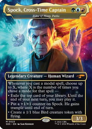 Spock, Cross-Time Captain - Riku of Many Paths (Borderless) (SDS-023) [Star Trek: Stardates] Foil - PokeBox USA