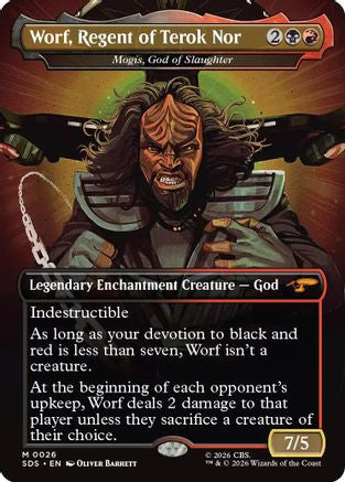 Worf, Regent of Terok Nor - Mogis, God of Slaughter (Borderless) (SDS-026) [Star Trek: Stardates] Foil - PokeBox USA