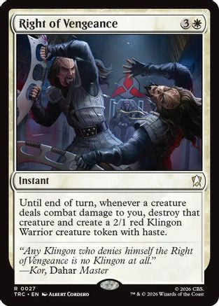 Right of Vengeance (TRC-027) [Commander: Star Trek] - PokeBox USA