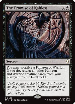 The Promise of Kahless (Surge Foil) (TRC-061) [Commander: Star Trek] Foil - PokeBox USA