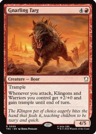 Gnarling Targ (Surge Foil) (TRC-069) [Commander: Star Trek] Foil - PokeBox USA