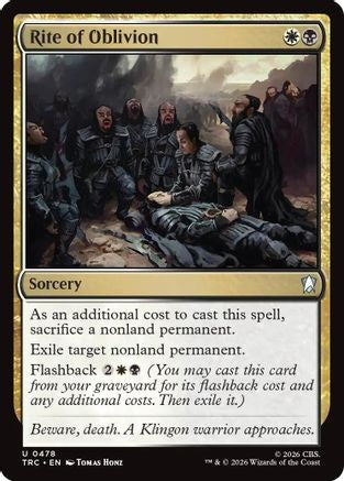 Rite of Oblivion (TRC-478) [Commander: Star Trek] - PokeBox USA