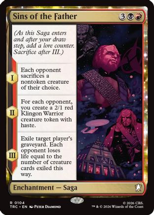 Sins of the Father (Surge Foil) (TRC-104) [Commander: Star Trek] Foil - PokeBox USA