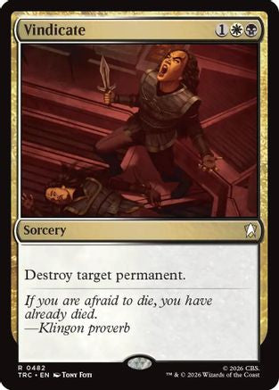 Vindicate (Surge Foil) (TRC-482) [Commander: Star Trek] Foil - PokeBox USA