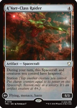 K'Vort-Class Raider (Surge Foil) (TRC-116) [Commander: Star Trek] Foil - PokeBox USA