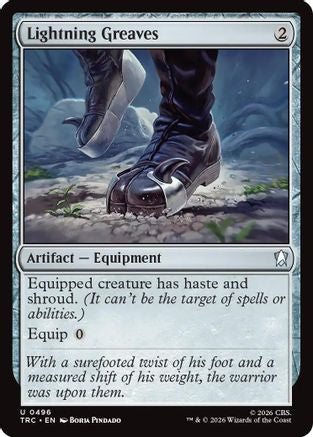 Lightning Greaves (Surge Foil) (TRC-496) [Commander: Star Trek] Foil - PokeBox USA