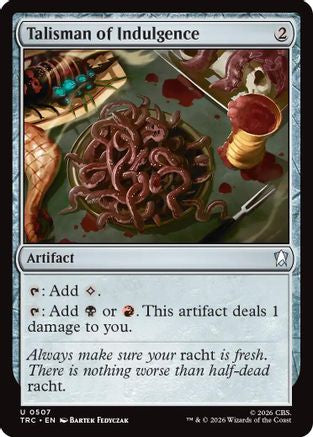 Talisman of Indulgence (Surge Foil) (TRC-507) [Commander: Star Trek] Foil - PokeBox USA