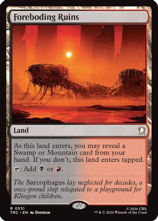 Foreboding Ruins (Surge Foil) (TRC-531) [Commander: Star Trek] Foil - PokeBox USA