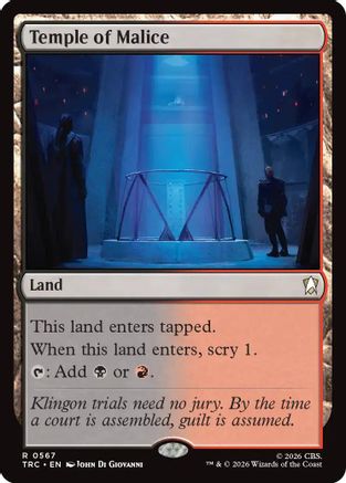 Temple of Malice (Surge Foil) (TRC-567) [Commander: Star Trek] Foil - PokeBox USA