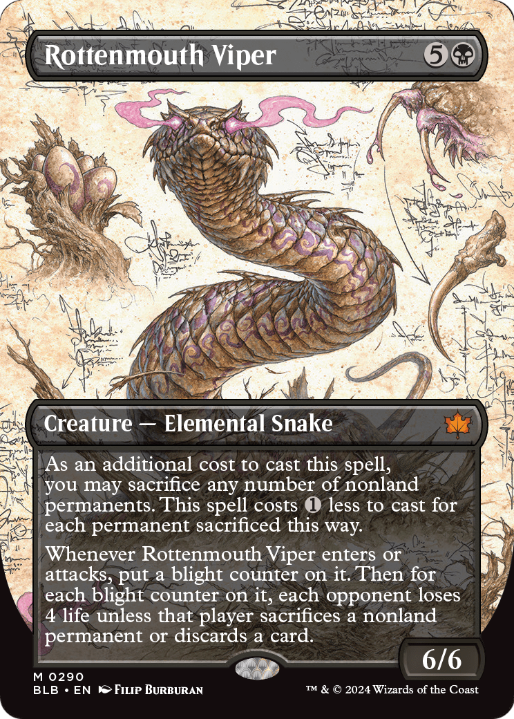 Rottenmouth Viper (Borderless) (BLB-290) [Bloomburrow]